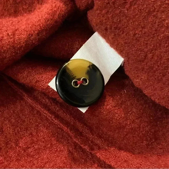 Cut loose women 100% wool orange front  button collar lagenlook preppy vest -S - Picture 6 of 9